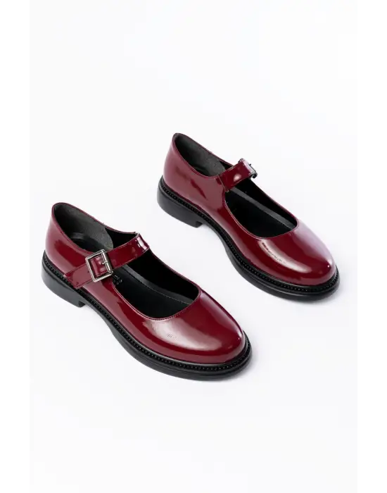 Bordo Kroko Topuklu Kadın Çizme