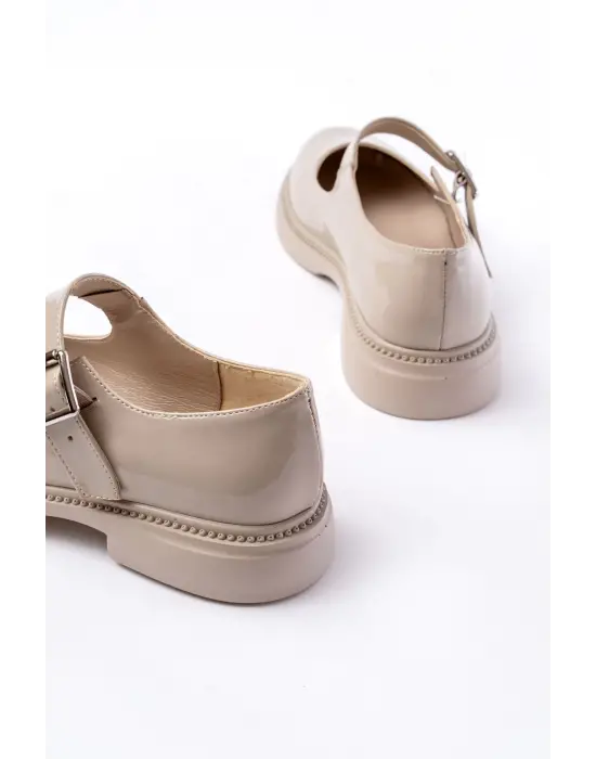 Bej Rugan Günlük Bayan Ayakkabı