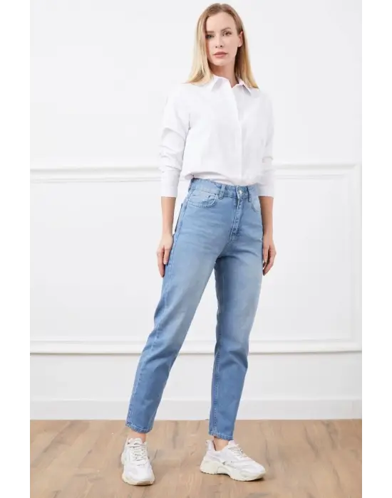 Yüksek Bel Mom Jean Pantolon