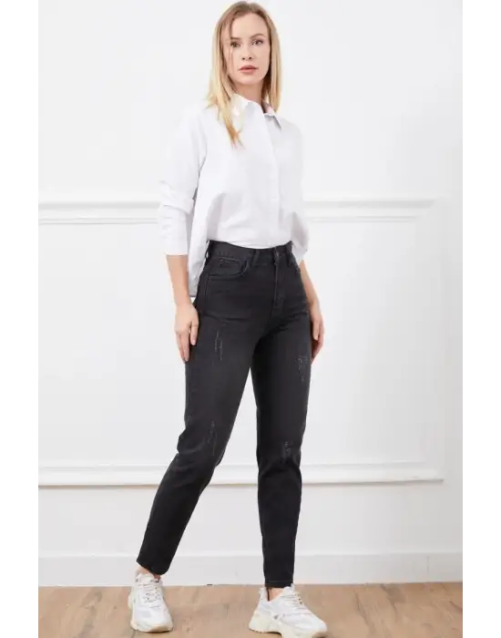 Yüksek Bel Mom Jean Pantolon