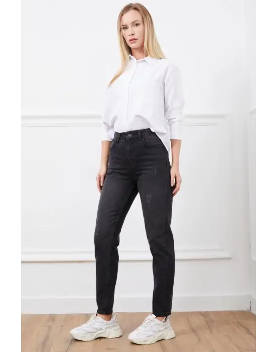 Yüksek Bel Mom Jean Pantolon