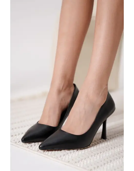 Zelena Kadın Mat Siyah Stiletto