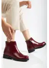 165-204 Bordo Yanki Günlük Kadın Bot