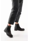 Siyah Fermuarlı Günlük Kadın Bot