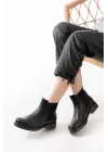 Siyah Lastikli Günlük Kadın Bot