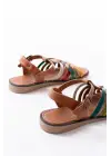 205-208 Multi Hakiki Deri Ortopedik Taban Kadın Sandalet