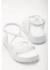 Beyaz Dolgu Topuk Kadın Sandalet