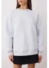 3 İplik Şardonlu Bisiklet Yaka Sweatshirt Gri