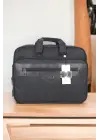 17,3 Inç Körüklü Siyah Laptop Evrak Çantası