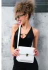 Çapraz Askılı Kadın Beyaz Çanta