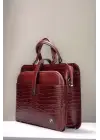 Evrak Laptop Çantası Bordo Rugan 13 14 15.6 Inç