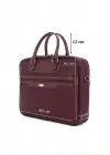Suni Deri 15,6 inç Bordo Laptop Evrak Çantası