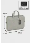 13.3-14 inç Krem El ve Omuz Laptop Evrak Çantası