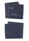 Hakiki Deri Kartlık Bölmeli Lacivert Erkek Cüzdanı