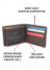 Hakiki Deri Kartlık Bölmeli Kahverengi Erkek Cüzdanı