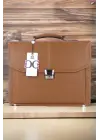 Kilitli Klasik Tarz Taba Evrak / Laptop Çantası