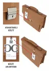 Kilitli Klasik Tarz Taba Evrak / Laptop Çantası