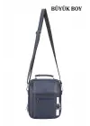 Kasalı Erkek Lacivert El ve Omuz Çantası