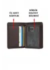 Hakiki Deri Kartlık Kartvizitlik Kahverengi Cüzdan