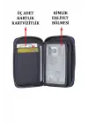 Hakiki Deri Fermuarlı Lacivert Kartlık Cüzdan