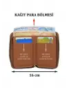 Hakiki Deri Fermuarlı Taba Kartlık Cüzdan
