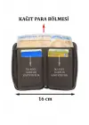 Hakiki Deri Fermuarlı Kahverengi Kartlık Cüzdan