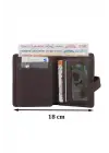 Hakiki Deri Unisex Slim Kartlık Kahverengi Cüzdan