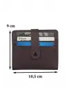 Hakiki Deri Unisex Slim Kartlık Kahverengi Cüzdan