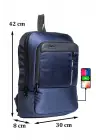 Su Geçirmez 14-15,6 inç Slim Lacivert Notebook Laptop Sırt Çantası