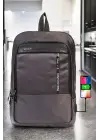 Su Geçirmez 14-15,6 inç Slim Antrasit Notebook Laptop Sırt Çantası