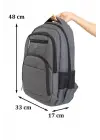 Büyük Boy Su Geçirmez 15,6 inç Antrasit Notebook Laptop Sırt Çantası