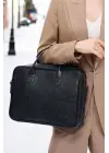 Macbook Fonksiyonel Organizer 13-14 İnç Siyah Notebook Laptop Evrak Çantası