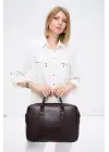 Macbook Fonksiyonel Organizer 13-14 İnç Kahverengi Notebook Laptop Evrak Çantası