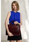 Omuz Askılı 13-14 İnç Bordo Notebook Laptop Evrak Çantası