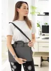 Su Geçirmez Kumaş 13-14 İnç Koyu Gri Evrak & Notebook Laptop Çantası
