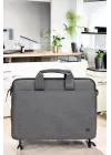 Su Geçirmez Kumaş 13-14 İnç Koyu Gri Evrak & Notebook Laptop Çantası