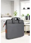 Su Geçirmez Kumaş 13-14 İnç Koyu Gri Evrak & Notebook Laptop Çantası