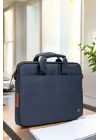 Su Geçirmez Kumaş 13-14 İnç Lacivert Evrak & Notebook Laptop Çantası