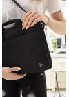Su Geçirmez Kumaş 13-14 İnç Siyah Evrak & Notebook Laptop Çantası