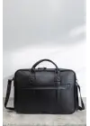 Unisex Lüx Macbook Organizer 15.6-16 İnç Siyah Laptop Evrak Çantası