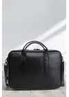 Unisex Lüx Macbook Organizer 15.6-16 İnç Siyah Laptop Evrak Çantası