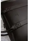 Unisex Lüx Macbook Organizer 15.6-16 İnç Kahverengi Laptop Evrak Çantası
