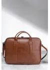 Unisex Lüx Macbook Organizer 15.6-16 İnç Taba Laptop Evrak Çantası