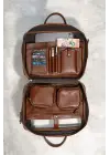 Unisex Lüx Macbook Organizer 15.6-16 İnç Taba Laptop Evrak Çantası