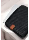 Hasır Lüx Macbook Air Pro 13.3-14 İnç Siyah Laptop Kılıfı