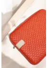 Hasır Lüx Macbook Air Pro 13.3-14 İnç Turuncu Laptop Kılıfı