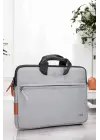 Su Geçirmez Kumaş Macbook Air Pro 13-14 inç Açık Gri Laptop Evrak Çantası
