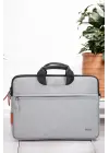 Su Geçirmez Kumaş Macbook Air Pro 13-14 inç Açık Gri Laptop Evrak Çantası