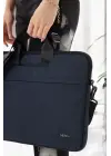 Su Geçirmez Kumaş Macbook Air Pro 13-14 inç Lacivert Laptop Evrak Çantası