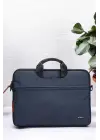 Su Geçirmez Kumaş Macbook Air Pro 13-14 inç Lacivert Laptop Evrak Çantası